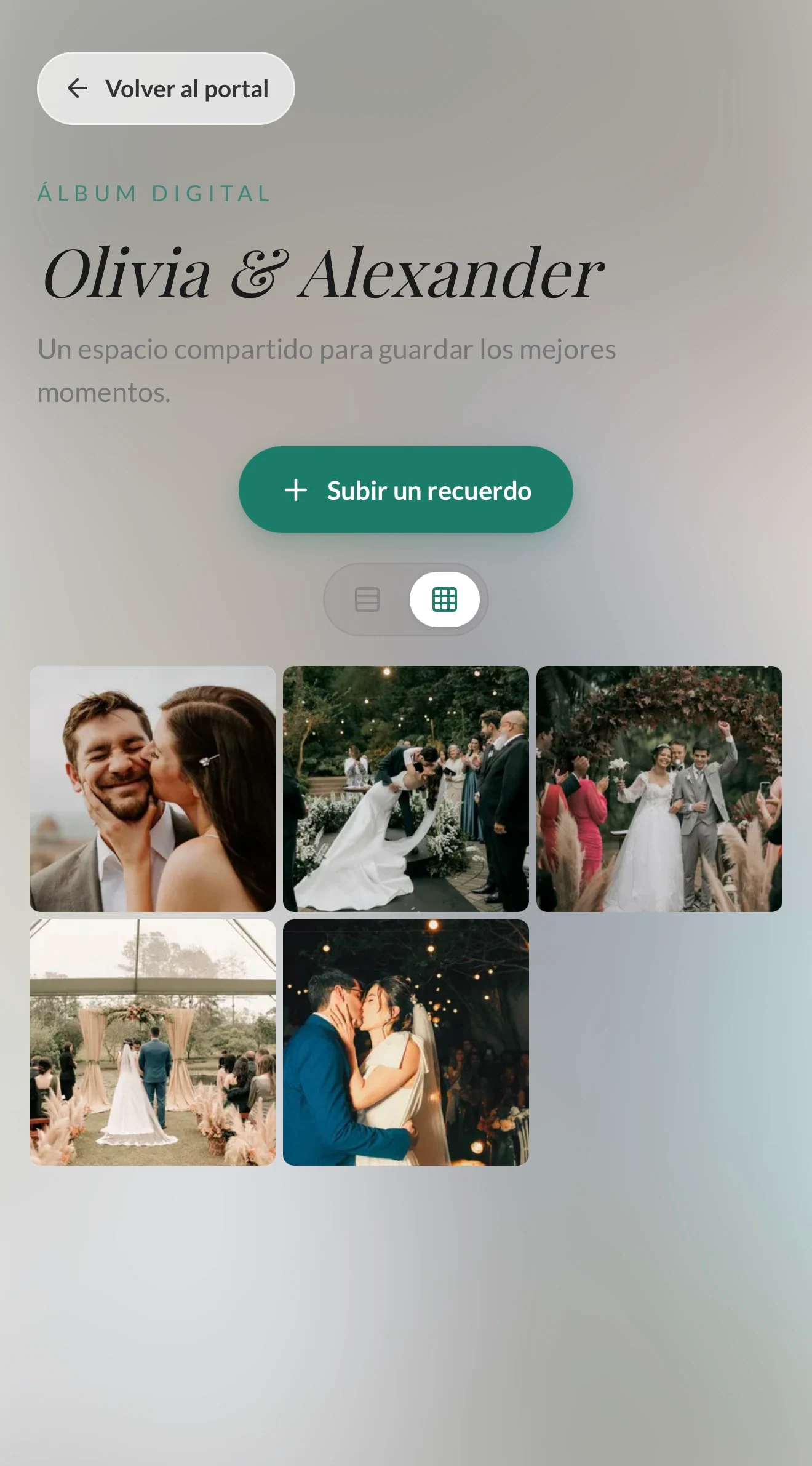 Álbum digital real de Confirmalia con las fotos de la boda de Olivia y Alexander